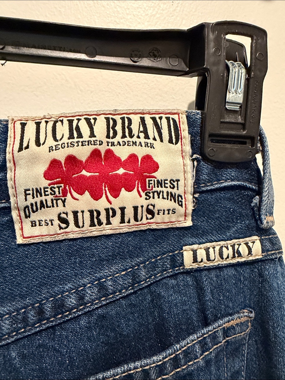 Vintage Lucky Brand American Made Dungarees Dark Blue Bootcut Jeans - Picture 7 of 10